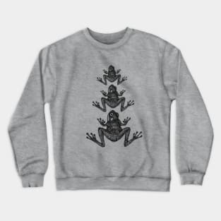 Three Doodle Frogs Crewneck Sweatshirt